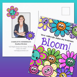 Carte Postale Référence Fleur d'été Fleur d'été Marketing immobi