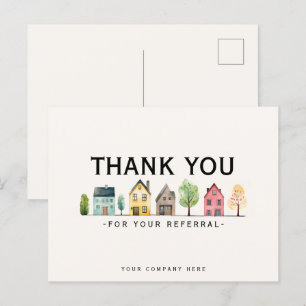Carte Postale Référence Merci de marketing immobilier