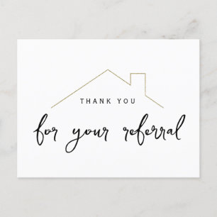 Carte Postale Référencement immobilier Marketing House Merci