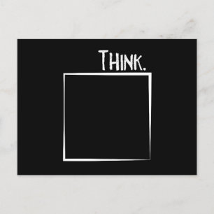 Carte Postale Réfléchissez À L'Extérieur De La Boîte Typographie