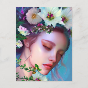Carte Postale Réfléchissez à votre sujet   Jolie Fairy