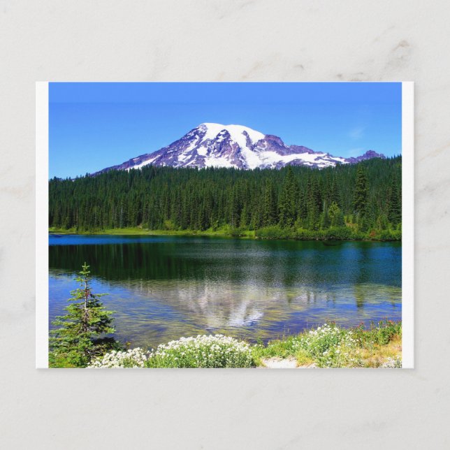 Carte Postale Reflection Lake, Mount Rainier, WA, États-Unis (Devant)