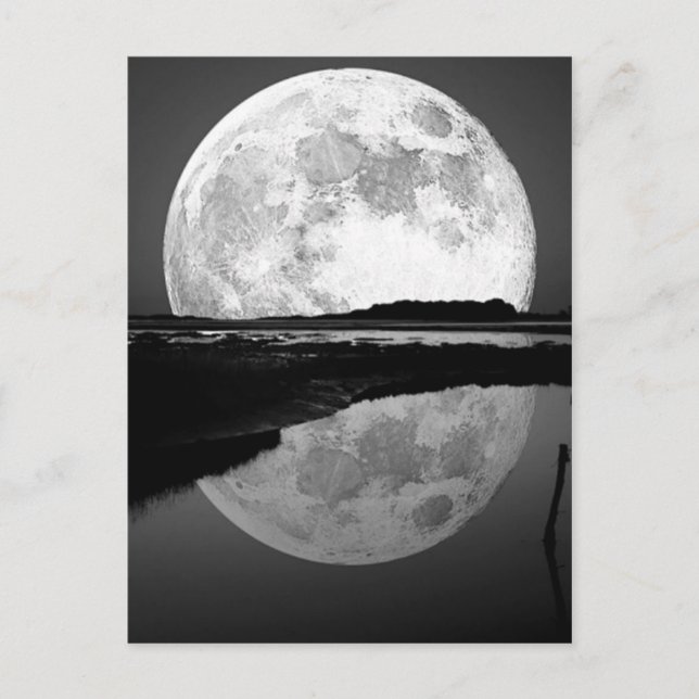 Carte Postale Reflet Lune et son (Devant)