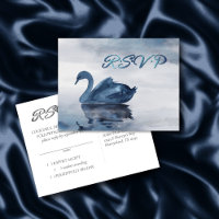Reflets brumeux | Réponse RSVP mariage Cygne Bleu 