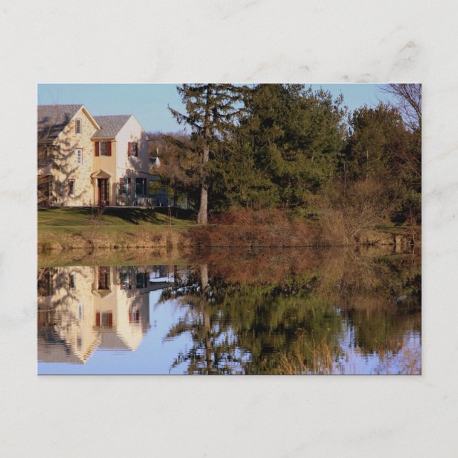 Carte Postale Reflets dans Rhonda (Devant)