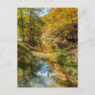 Carte Postale Reflets d'automne de Creek Vertical Merci