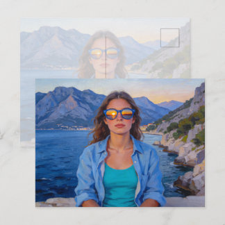 Carte Postale Reflets du coucher de soleil méditerranéen – Moder