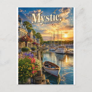 Carte Postale Reflets du port mystique