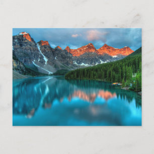 Carte Postale Reflets Moraine Lake Parc national de Banff