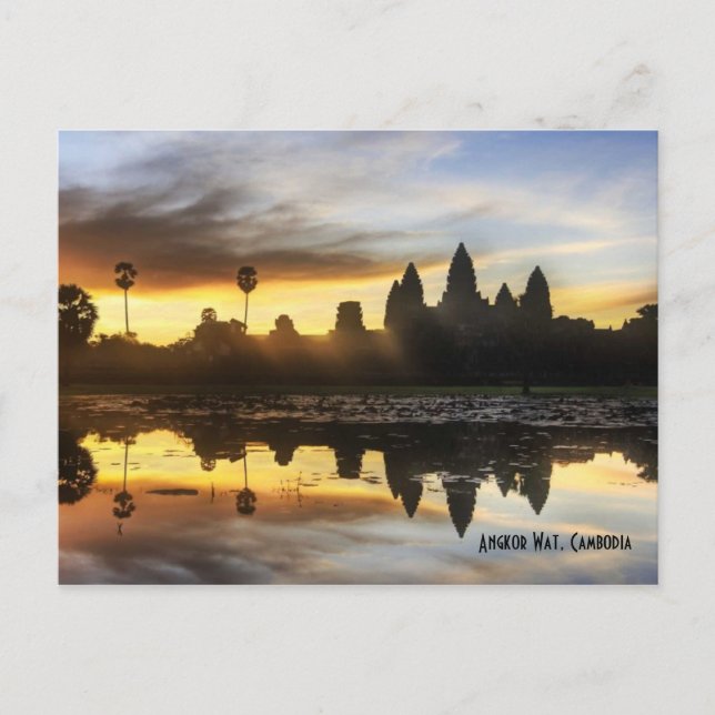 Carte Postale Réflexion d'Angkor Vat (Devant)