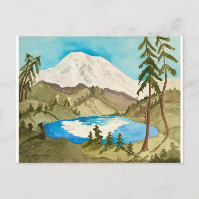 Carte Postale Réflexion des montagnes (Devant)