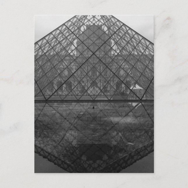 Carte Postale Réflexion Pyramide du Louvre, Paris (Devant)