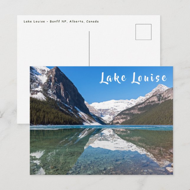Carte Postale Réflexion sur Lake Louise - Banff NP, Canada (Devant / Derrière)
