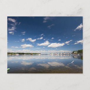Carte Postale Réflexion sur le ciel au port de Belfast, Maine