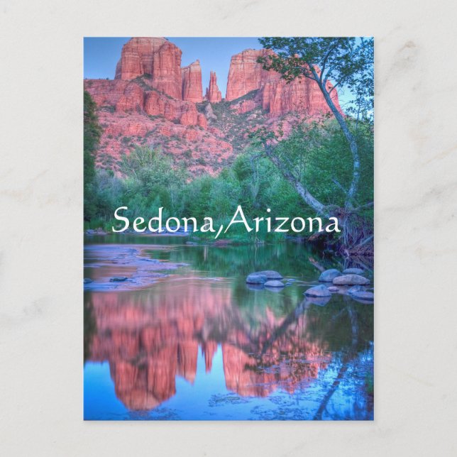 Carte Postale Réflexions de Cathedral rock Sedona, Arizona (Devant)