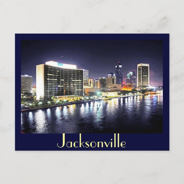 Carte Postale Réflexions de Jacksonville sur la rivière (Devant)
