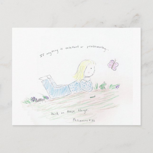 Carte Postale Réflexions positives (Devant)