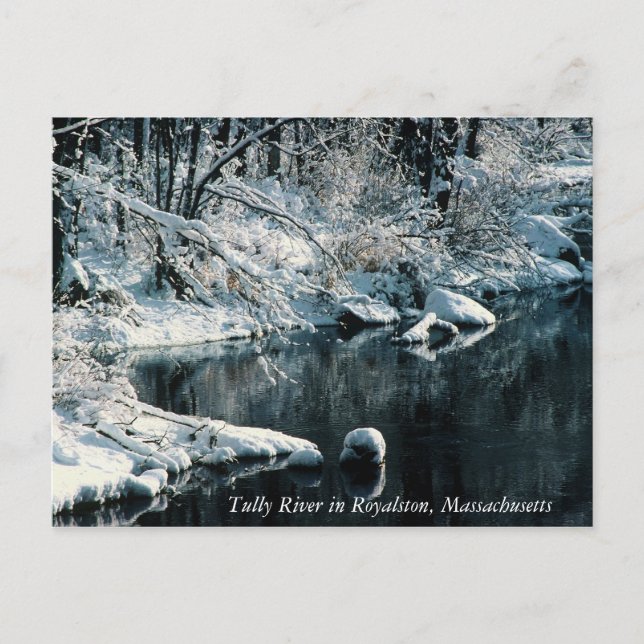 Carte Postale Réflexions Royalston, le Massachusetts d'hiver (Devant)