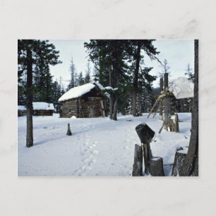 Carte Postale Refuge de chasseur, Sibérie hiver