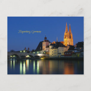 Carte Postale Regensburg, Allemagne photo de paysage pittoresque