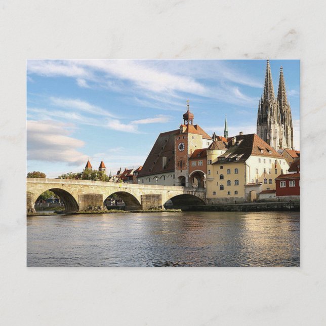 Carte postale Regensburg en Bavière, Allemagne (Devant)