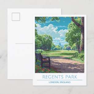 Carte Postale Regents Park London Angleterre Vintage voyage