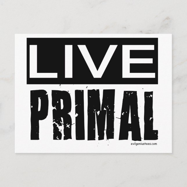 Carte Postale régime primal/paléo (Devant)