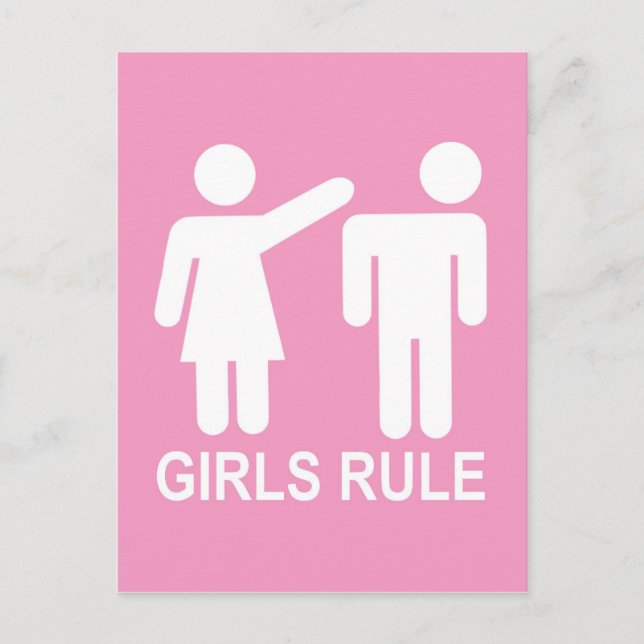 Carte Postale Règle de filles (Devant)
