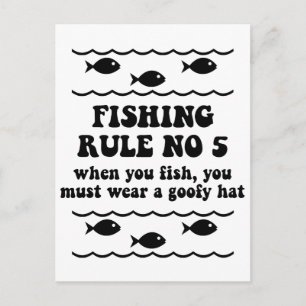 Carte Postale Règle de pêche no 5