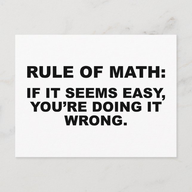 Carte Postale Règle Des Maths (Devant)