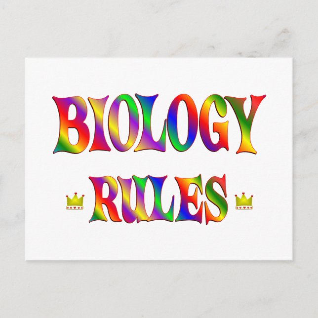 Carte Postale Règles de biologie (Devant)