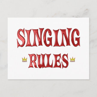 Carte Postale Règles de chant