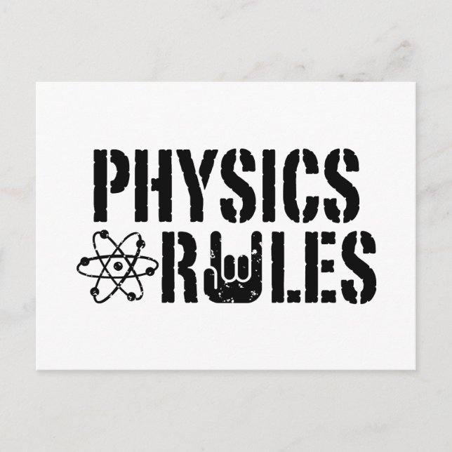 Carte Postale Règles de physique (Devant)