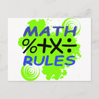 Carte Postale Règles mathématiques