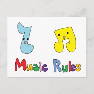 Carte Postale Règles musicales Remarques musicales