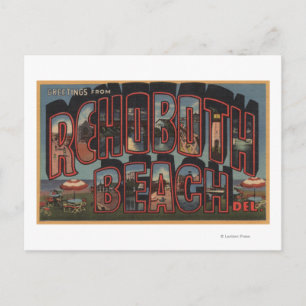 Carte Postale Rehoboth Beach, Delaware - Grandes Scènes De Lettr
