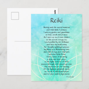 Carte Postale Reiki Connection Poem Art
