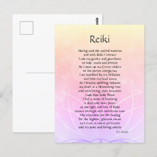 Carte Postale Reiki Connection Poem Art