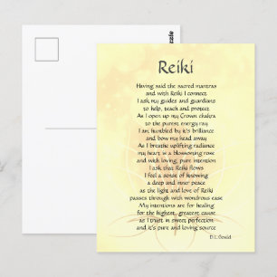 Carte Postale Reiki Connection Poem Art