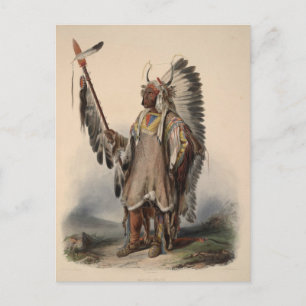 Carte Postale Réimpression en chef des Amérindiens du 19e siècle