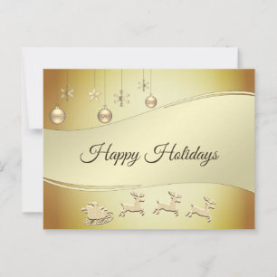 Carte postale Reindeder Sleigh Christmas Balls