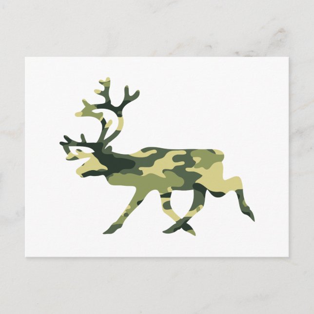 Carte Postale Reindeer / Caribou Woodland Camouflage / Camo (Devant)