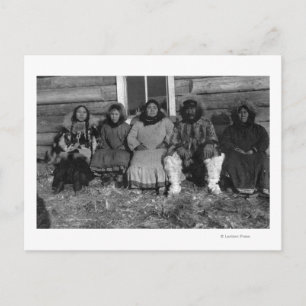 Carte Postale Reindeer Mary et sa famille en Alaska