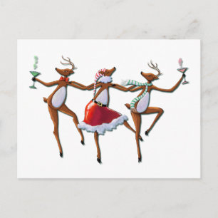 Carte Postale RÉINDEUR DE DANSE par SHARON SHARPE