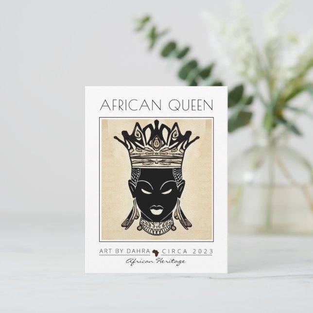 CARTE POSTALE REINE AFRICAINE (Debout devant)