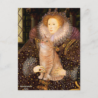 Carte Postale Reine - Chat tigré orange 46