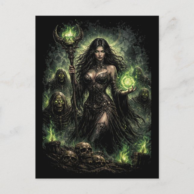 Carte Postale Reine de la Flamme Verte (Devant)