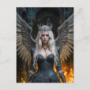 Carte Postale Reine de l'ange noir dans la salle éclairée aux ch