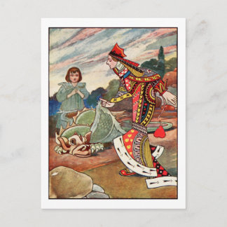 Carte Postale Reine des Coeurs et Griffin