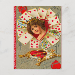 Carte postale Reine des Coeurs Valentine